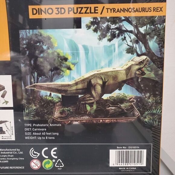 Tyrannosaurs Rex National 3D Puzzle Geographic DS1051 Cubic Fun New - Picture 4 of 8